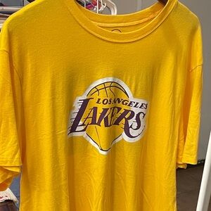 47 Brand Yellow Apparel Tag-LAKERS TEE